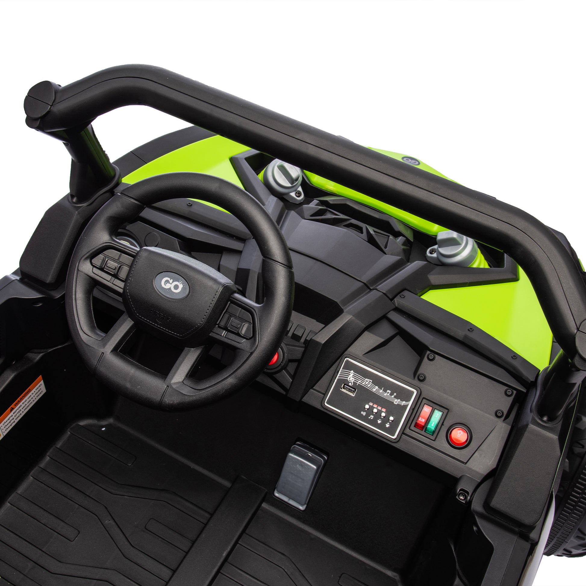 24V Two Seater Kids Ride On Utv W Parents Remote Control,Four Wheel Suspension,Slow Start,Large Wheel Design,Anti Collision Bar,Storage Space,Music,Usb,Bluetooth,Volume Control,Led Lights For Kids 3