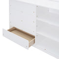 Full Over Full Bunk Bed With 4 Drawers And 3 Shelves White Full White Solid Wood