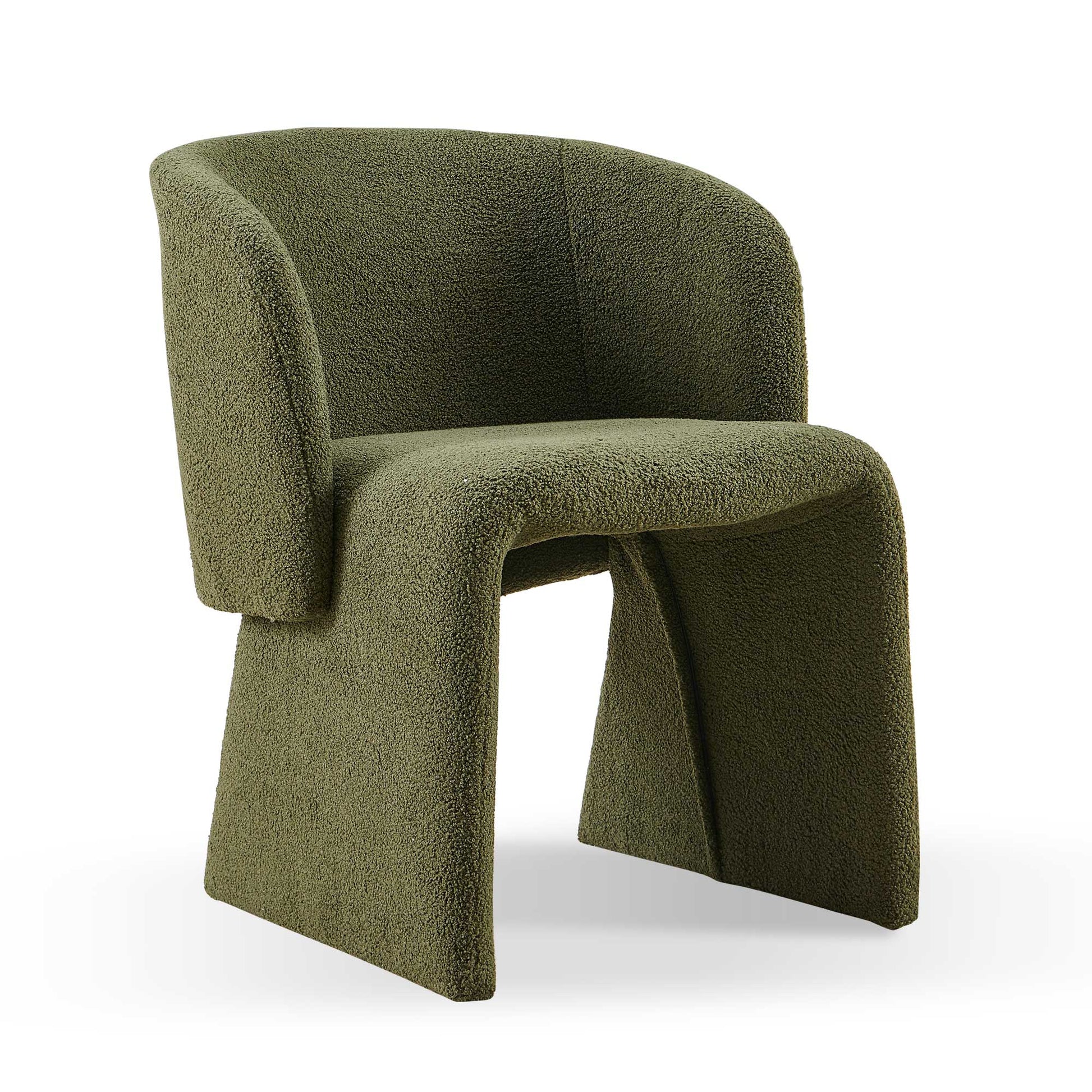 Modern Accent Chair Green Single Sofa Chair,Upholstered Side Chair Teddy Comfy Reading Chair For Dining Room Bedroom Living Room Reception Green 2Pc Green Primary Living Space Modern Set Of 2 Foam Teddy