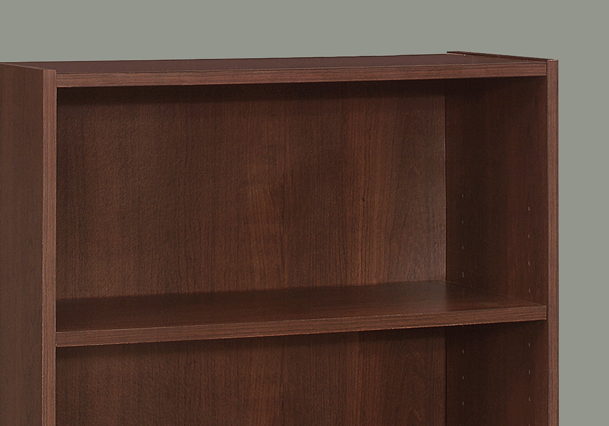 Bookshelf, Bookcase, 4 Tier, 36"H, Office, Bedroom, Brown Laminate, Transitional Cherry Particle Board