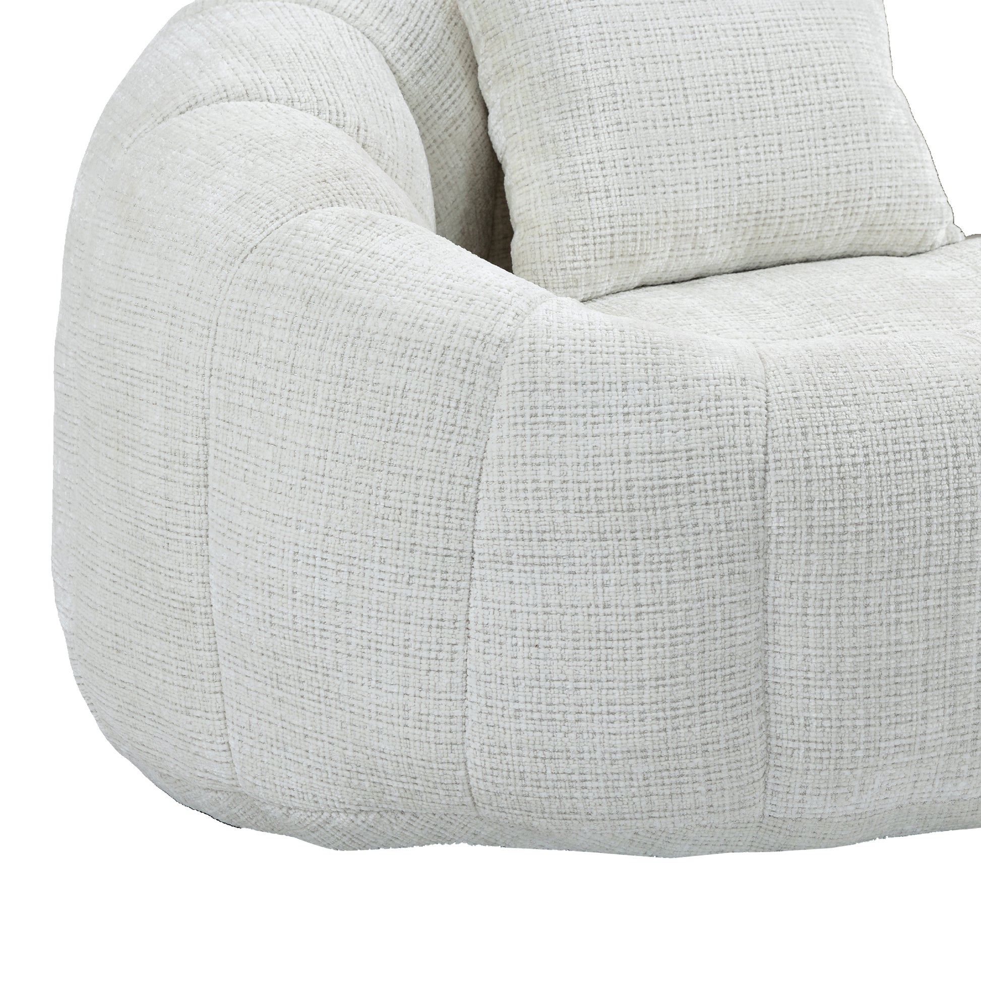 Coolmore Bean Bag Sofa Lazy Sofa Durable Comfort Lounger High Back Bean Bag Chair Couch For Adults And Kids, Indoor & Outdoor, Accent Floor Soft Lounge Chair Beige Chenille Beige Foam Chenille 2 Seat