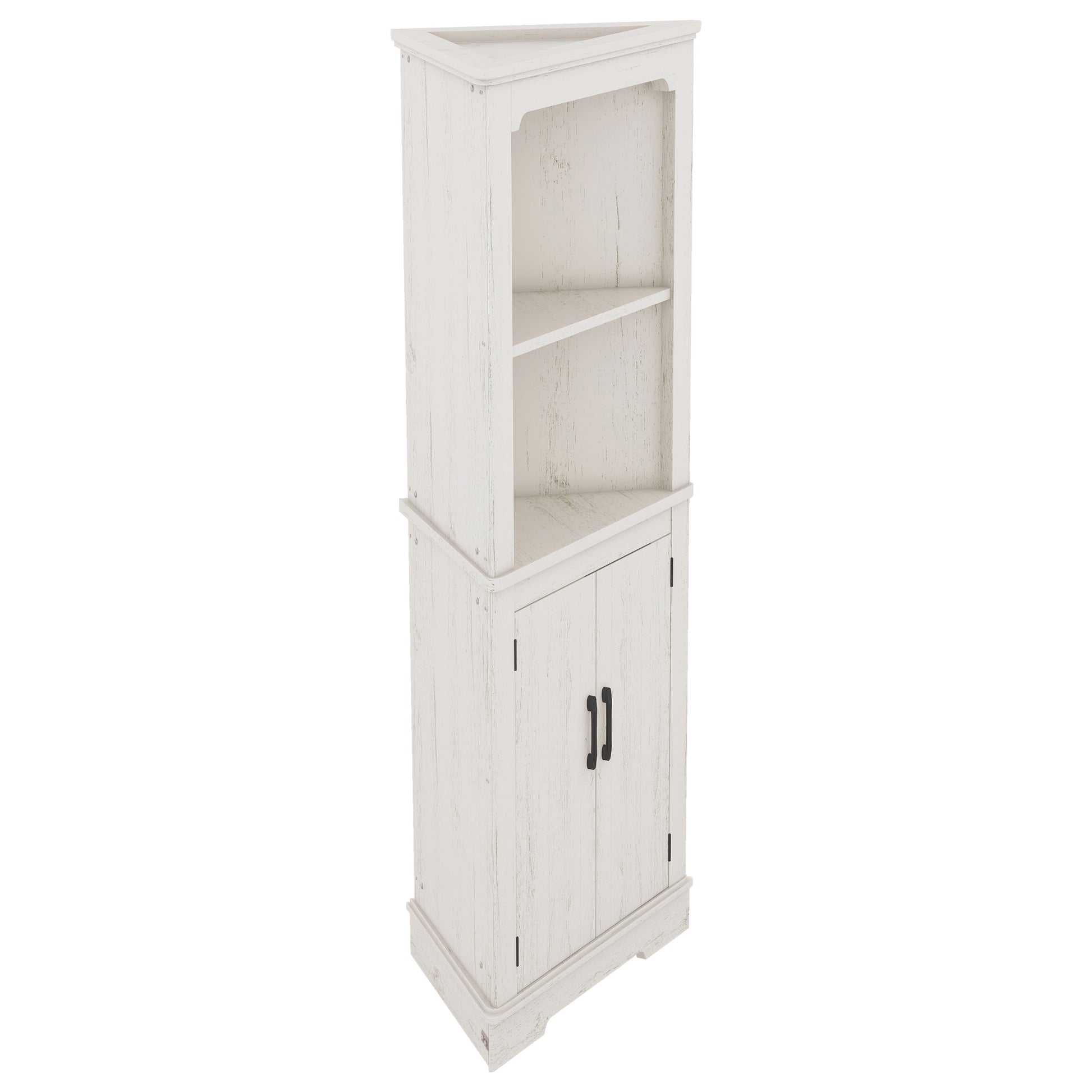 Tall Corner Cabinet With Doors For Living Room, Bathroom,Dining Room Or Kitchen,Color:Wood Grain Beige Beige Mdf