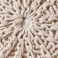 Knited Pouf Beige Cotton