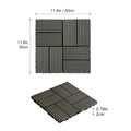 Wood Plastic Composite Deck Tiles Set Of 20Pcs, Composite Decking Resist Rust, Water, Weather, Indoor&Outdoor, Diy Interlocking Decking Tiles, Floor Tile,Durable, 12X12In Dark Grey Dark Grey Modern Plastic Wood Plastic