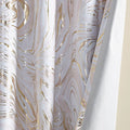 Grommet Top Printed Marble Metallic Total Blackout Curtain Only 1 Pc Panel Blush Gold Polyester