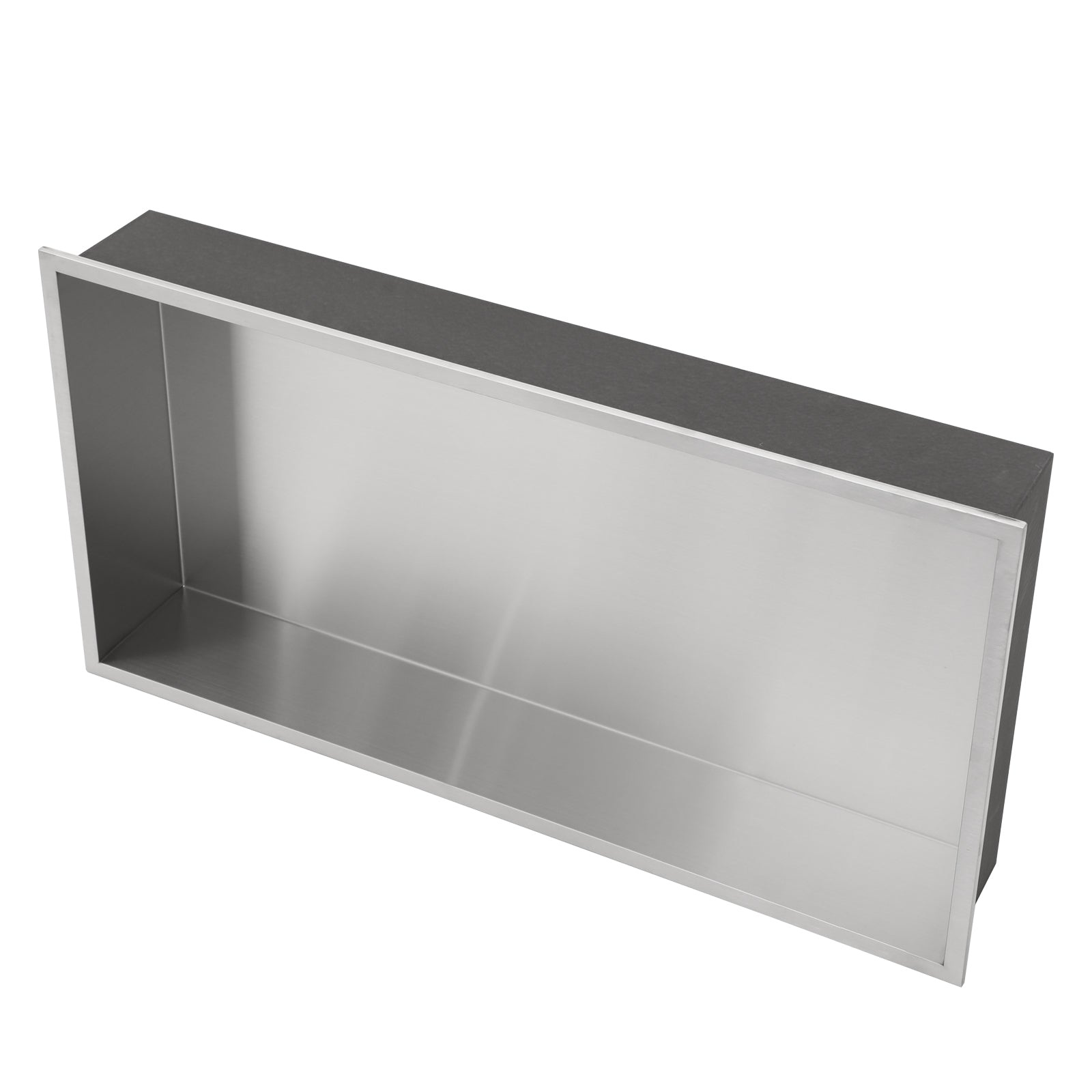 25" X 13" Stainless Steel Shower Niche, Brushed Nickel Brushed Nickel Stainless Steel