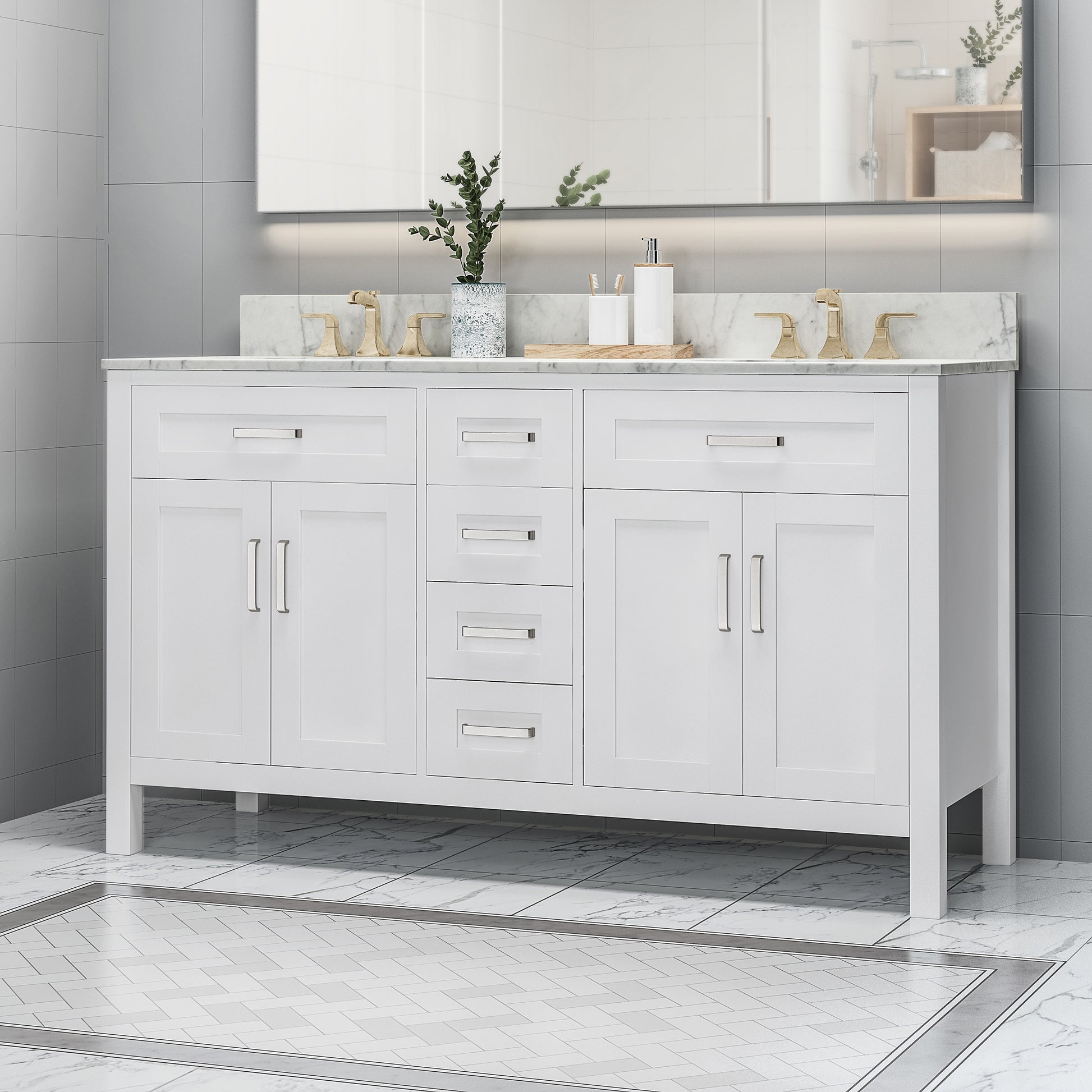 60'' Cabinet White Plywood