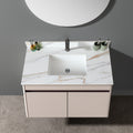 43 Inch Marble Vanity Top, Bathroom Vanity Top With Undermount Rectangular Middle Sink And 4