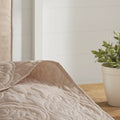 3 Piece Reversible Bedspread Set Khaki Full Queen Queen Khaki Microfiber