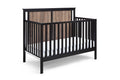 Connelly 4 In 1 Convertible Crib Black Vintage Walnut Black Brown Wood