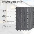 Outsunny Interlocking Deck Tiles, Pack Of 11 Outdoor Flooring Patio Tiles, 12