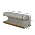 Entryway Bench Leather Upholstered Ottoman With Led Sensor Light For Living Room ,Bedroom,End Of Bed Gray Leather