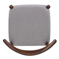 Chair Set Of 2 Light Gray Fabric