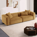 Conner Cognac Corduroy Sofa 110