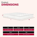 Premium 9 In. Medium Pocket Bed In A Box Spring Mattress King Size, White White Bedroom Contemporary Foam Polyester King