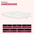 Premium 9 In. Medium Pocket Bed In A Box Spring Mattress Twin Size, White White Bedroom Contemporary Foam Polyester Twin