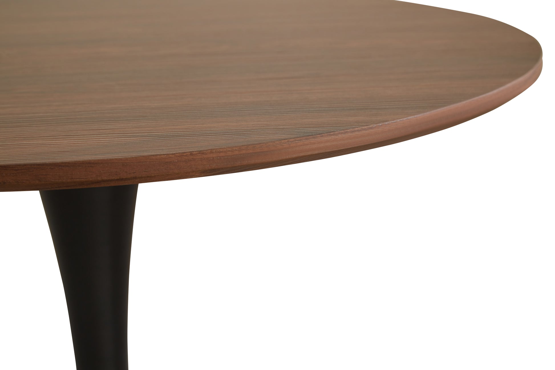 31.5 "Round Dining Table For 2 4 People With Walnut Top, Mid Century Walnut Tulip Kitchen Table, Pedestal Table For Small Home Office Living Room Walnut Fiberboard