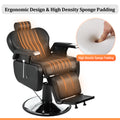 Heavy Duty Reclining Barber Chair,All Purpose Hydraulic Recline Barber Chair Salon Beauty Styling Chair360 Swivel&Height Adjustable,For Barber Shop & Beauty Salon,Spa Tattoo Styling Equipment,Black