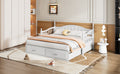 Wooden Twin Size Daybed With Twin Size Trundle, Extendable Daybed With Two Storage Drawers,White Expected Arrival Time:9.12 Twin White Wood