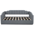 Upholstered Daybed With Underneath Storage,Full Size, Gray Full Gray Upholstered