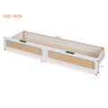 Queen Murphy Bed With Large Drawers,White Queen White Plywood