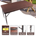 4Ft Rattan Folding Table For Indoor&Outdoor, Portable Foldable Table Rattan Plaited Brown Brown Garden & Outdoor Rattan