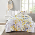 Comforter Set With Bed Sheets Yellow Queen Multicolor Polyester