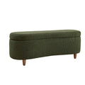 Boucle Flip Top Storage Bench Green See Below Green Wood