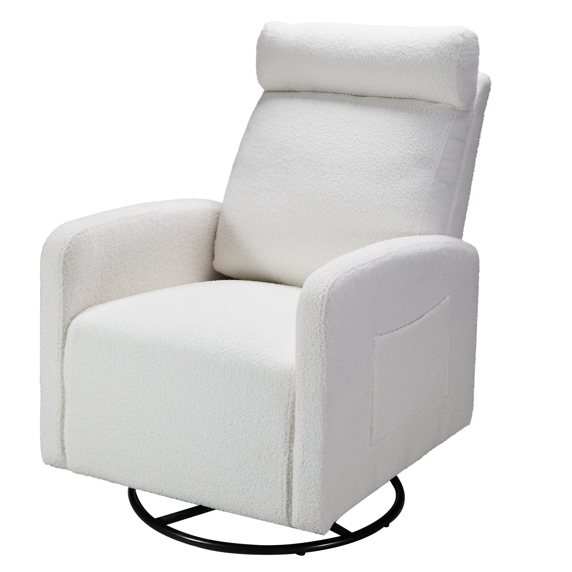 Swivel Upholstered Manual Recliner Chair Theater Recliner Sofa 360 Degree Nursery Glider Rocker For Living Room, Beige Beige Velvet Velvet 1 Seat