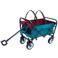 Minimeetall Multi Use Bag,Collapsible Foldable Wagon Cart Beach Wagon Heavy Duty Utility Cart Utility Wagon Grocery Cart For For Camping 3Pcs Plastic Liner Bag Covercyan Cyan Steel