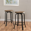 Counter Stool Natural Black Mdf