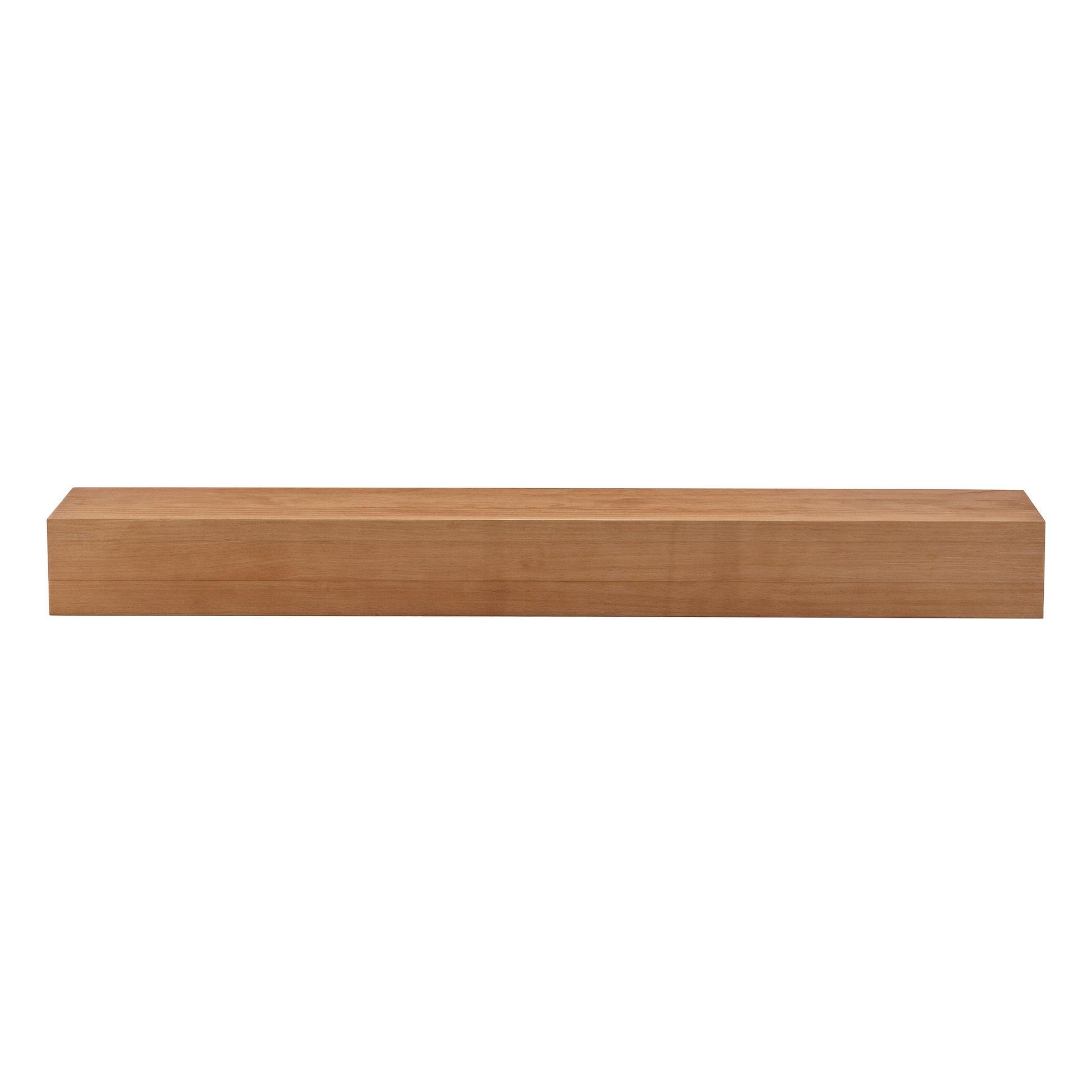 72'' Fireplace Mantel Wooden Wall Mounted Floating Shelf 8" Deep Solid Pine Wood,Natural Natural Wood