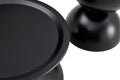 Blck Coffee Round Tables With Storge Movable Table Top Multifunctional End Side Table Matt Black Primary Living Space Casual,Cute,Modern Freestanding Round Coffee & End Tables Round Metal