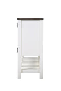 Mountina Brown And White 2 Drawer Server Brown White Solid Wood