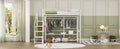 Full Size Metal Loft Bed With Wardrobe And Storage Shelves, White Box Spring Not Required Full White Metal Mdf Metal