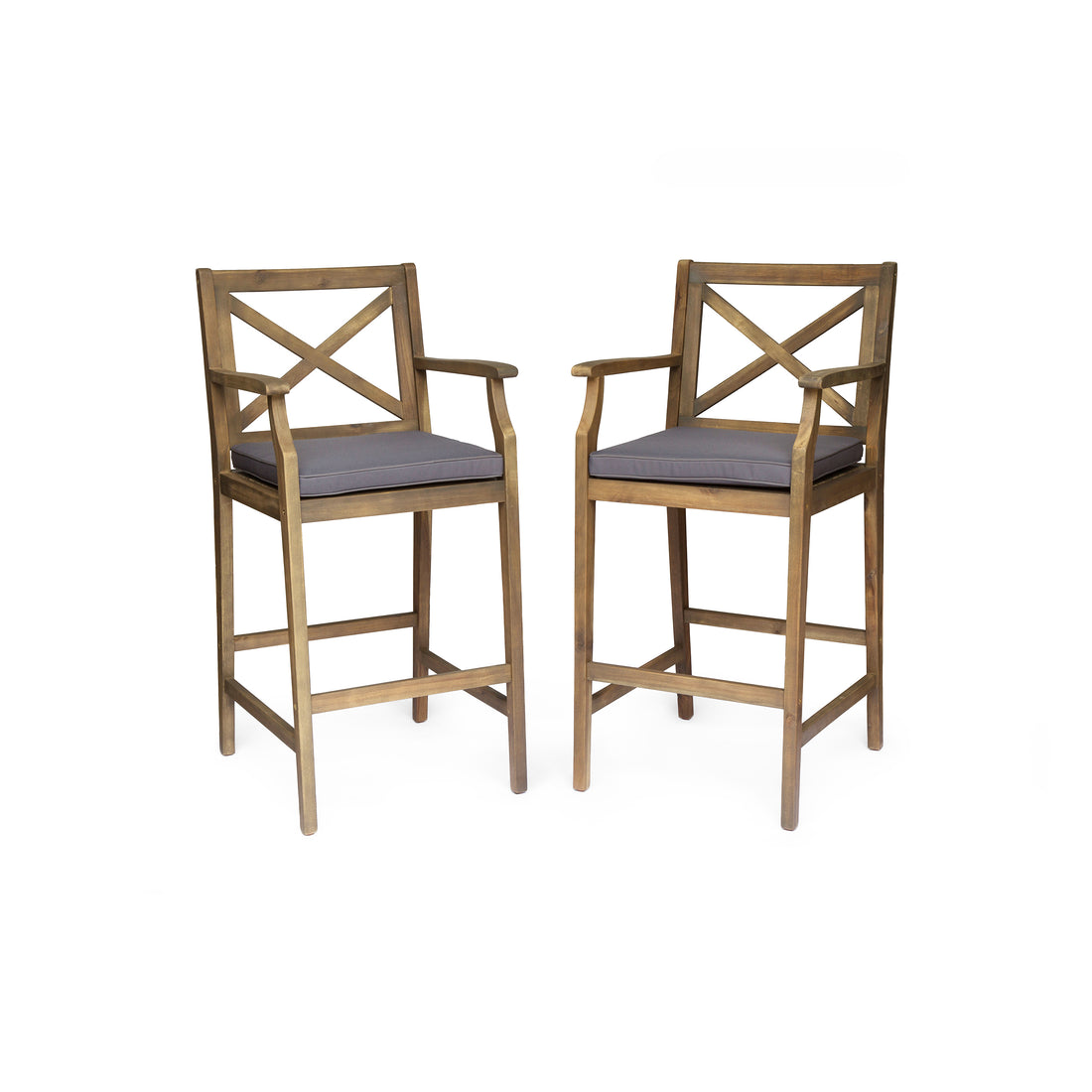 Perla Barstool Grey Acacia Wood