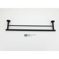 23.6'' Towel Bar Wall Mounted Matte Black Stainless Steel