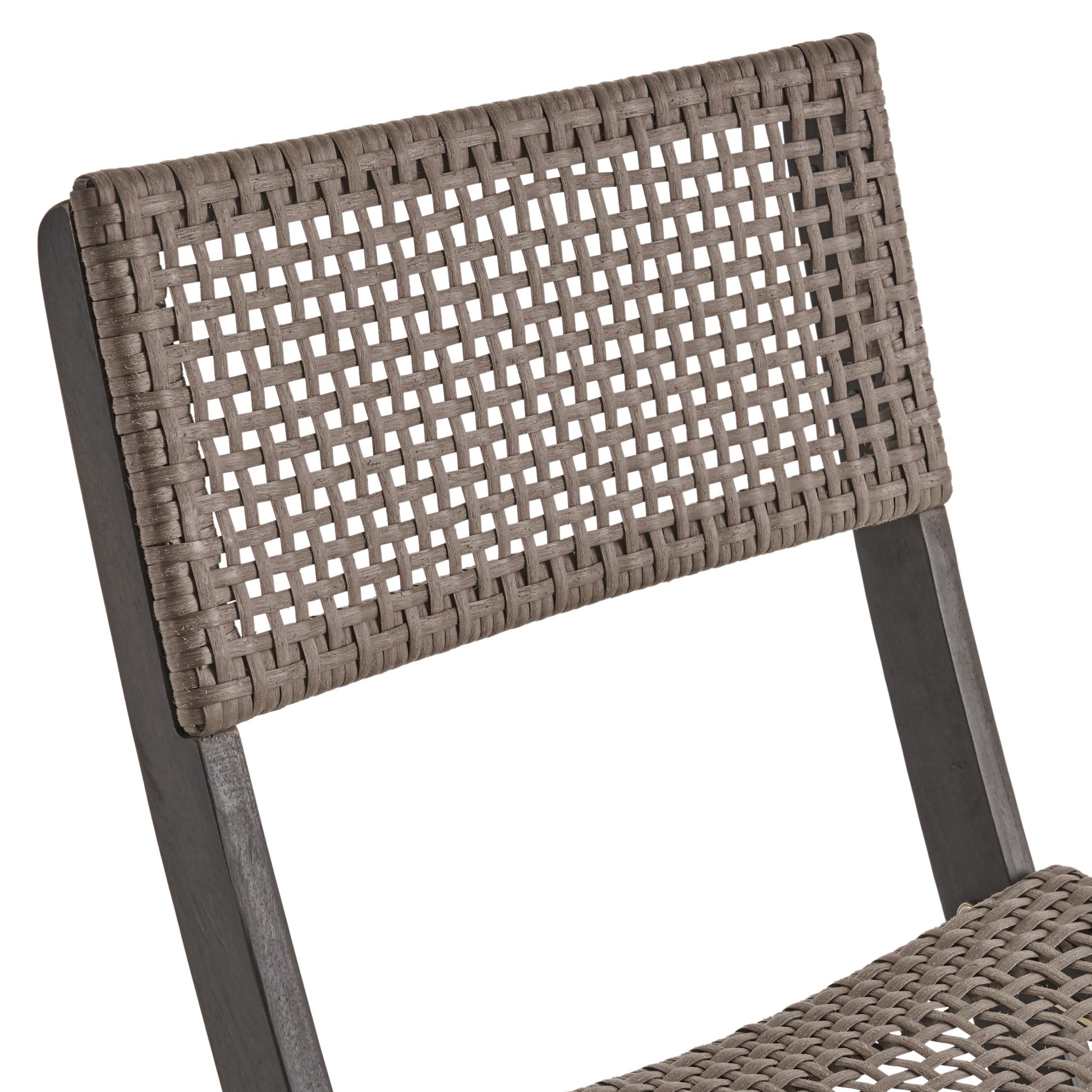 Hillside Bistro Chair,Set Of 2 Grey Brown Wood