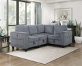 Modern Living Room Furniture Dark Gray Armless Chair With Storage Corduroy Fabric Upholstery 1Pc Modular Armless Chair Dark Gray Primary Living Space Contemporary,Modern Solid Wood