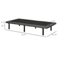Homcom Twin Xl Adjustable Bed Frame, Ergonomic Zero Gravity Power Bed Base With Head And Foot Incline, Memory, And Wireless Remote, Gray Black Grey Steel