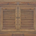 70 Inch Sideboard Console Serving Buffet Cabinet, 2 Shuttered Doors, Brown Brown Wood Metal