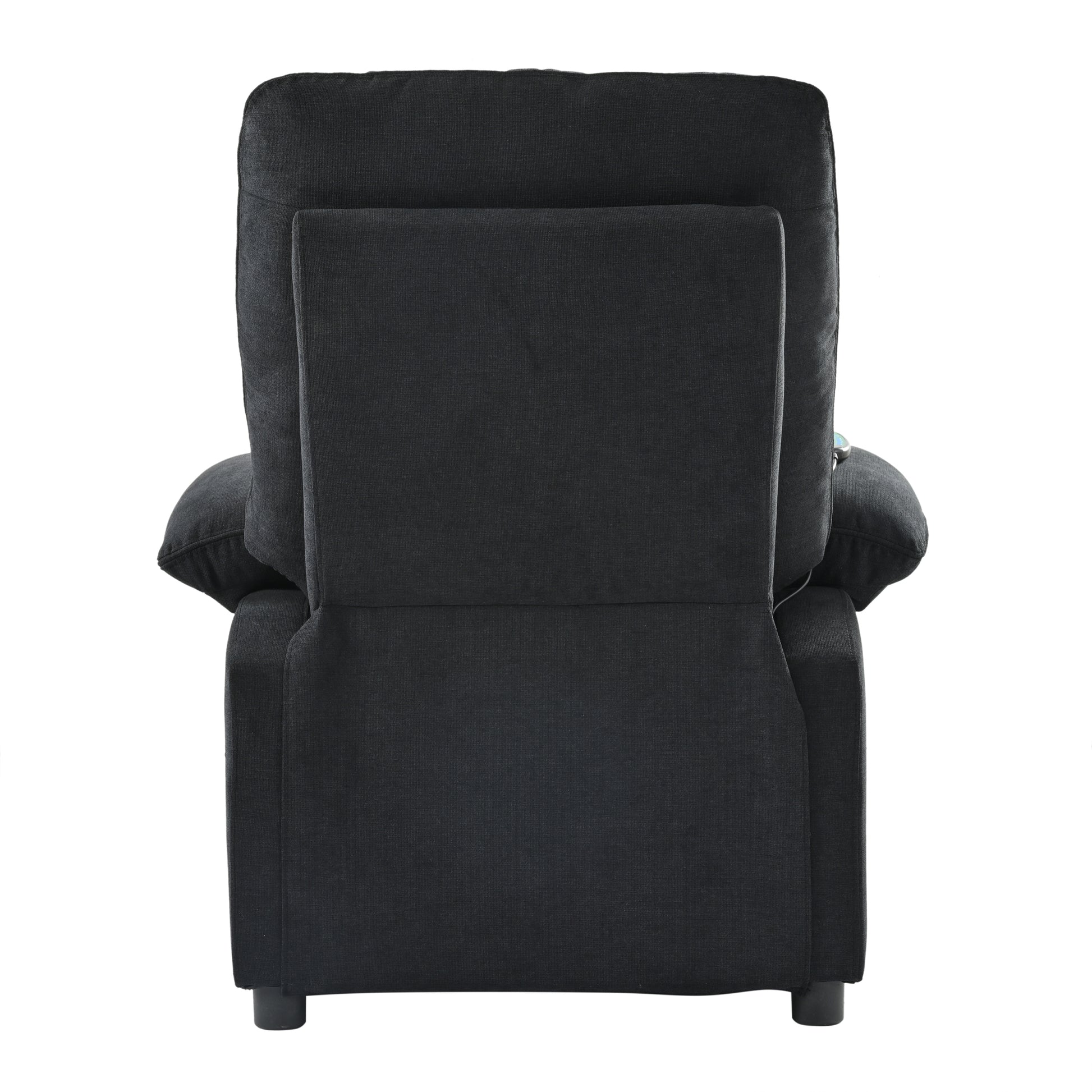 Recliner Chair With Message And Heater, Recliner Chair For Adult, Manual Control Message Chair Black Steel