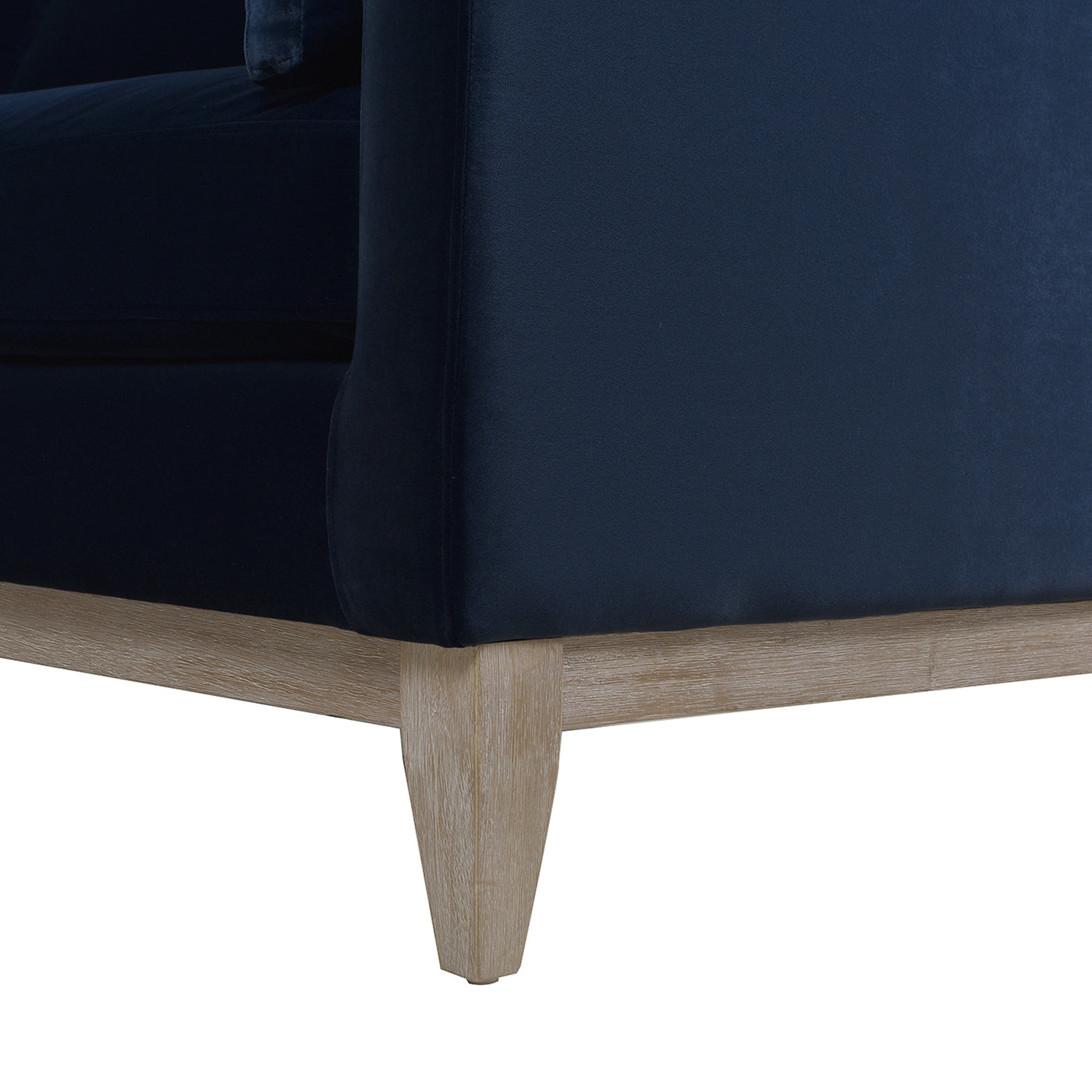 Knox 84" Modern Farmhouse Sofa, Dark Navy Blue Performance Velvet Dark Navy Wood Foam Velvet 3 Seat