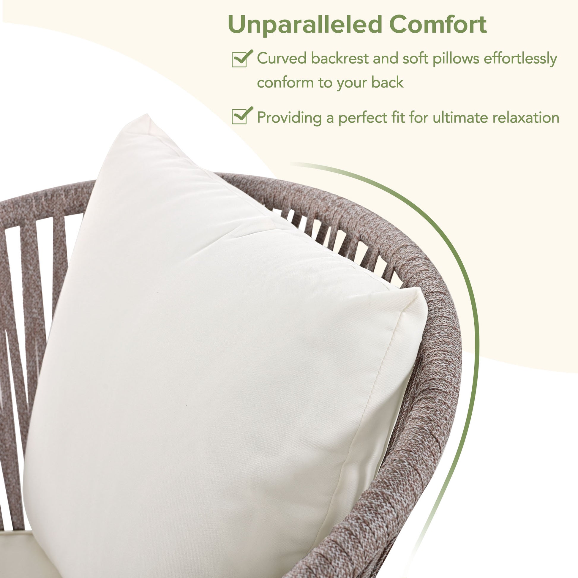 7 Pieces Patio Dining Set, All Weather Outdoor Furniture Set With Dining Table And Chairs, Acacia Wood Tabletop, Metal Frame, For For Garden, Backyard, Balcony, Beige Yes Beige Seats 6 Garden &