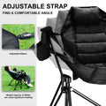 Hammock Camping Chair Folding 350 Lbs Foldable Portable Rocking Chairs For Adults Outside Swinging Camp With Stand Lawn Garden Hanging Outdoor Black Iron