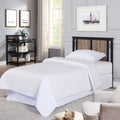 Connelly Mini Crib With Mattress Pad Black Vintage Walnut Black Brown Wood