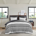 3 Piece Cotton Comforter Set With Chenille Tufting Gray King Cal King King Gray Cotton