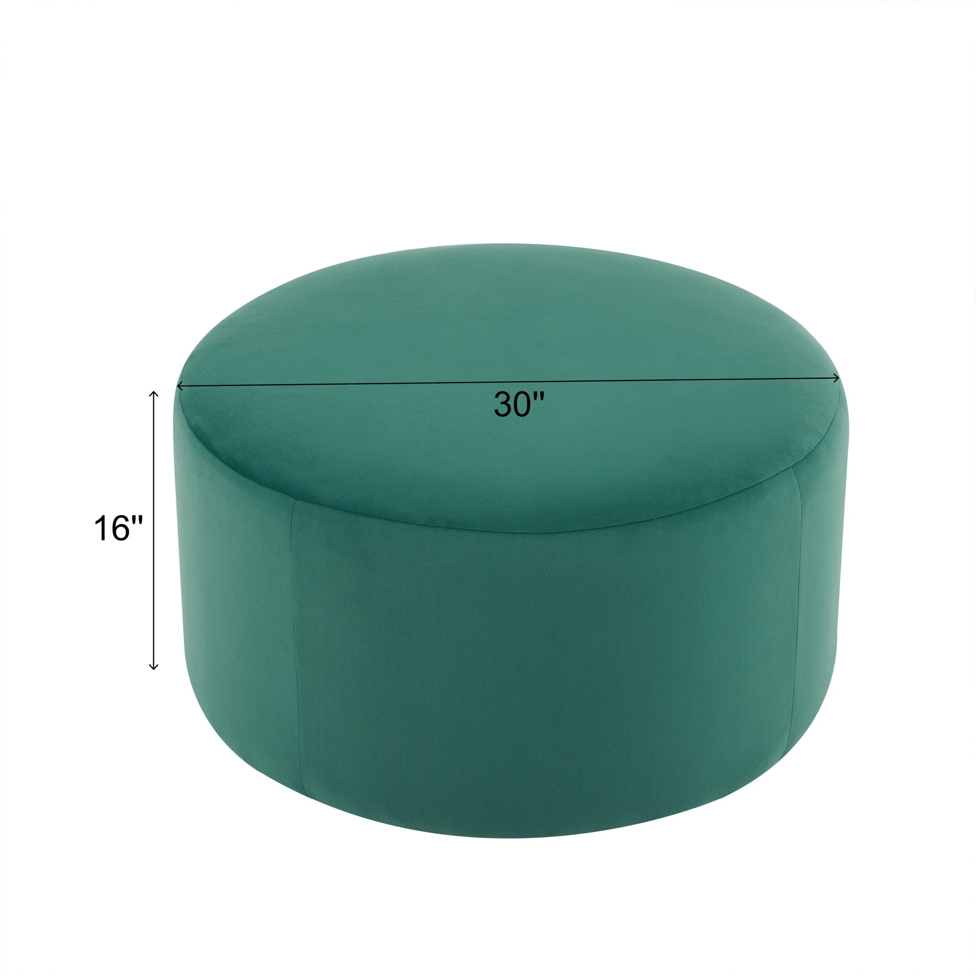 Ottoman Green Foam Velvet