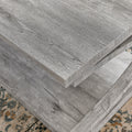 Unique Coffee Table, Solid Wood 23.8 Inch Modern Coffee Table Modern Center Table With Storage, Solid Wood Special Shape Coffee Table, Living Room, Kitchen, Apartment Dining Table Gray Solid Wood Mdf