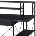 Amiel All Purpose Black Finish Writing Desk Black Synthetic Wood